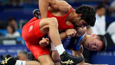 Aman Sehrawat at Paris Olympics 2024, Wrestling Free Live Streaming Online: Know TV Channel and Telecast Details for Men’s 57 Kg Bronze Medal Match