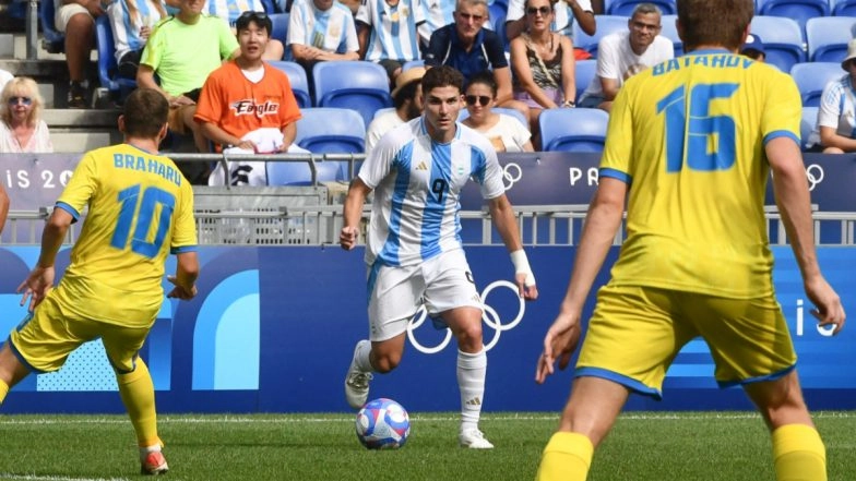 France vs Argentina Paris Olympics 2024 Quarterfinal Free Live Streaming and Match Time in IST: How to Watch Free Live Telecast of FRA U-23 vs ARG U-23 on TV and Online Stream Details of Men&rsquo;s Football Match in India