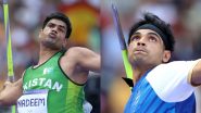 Neeraj Chopra Wins Silver Medal in Men's Javelin Throw Event at Paris Olympics 2024 With 89.45 M Effort; Pakistan's Arshad Nadeem Clinches Gold With Olympic Record Throw of 92.97 M