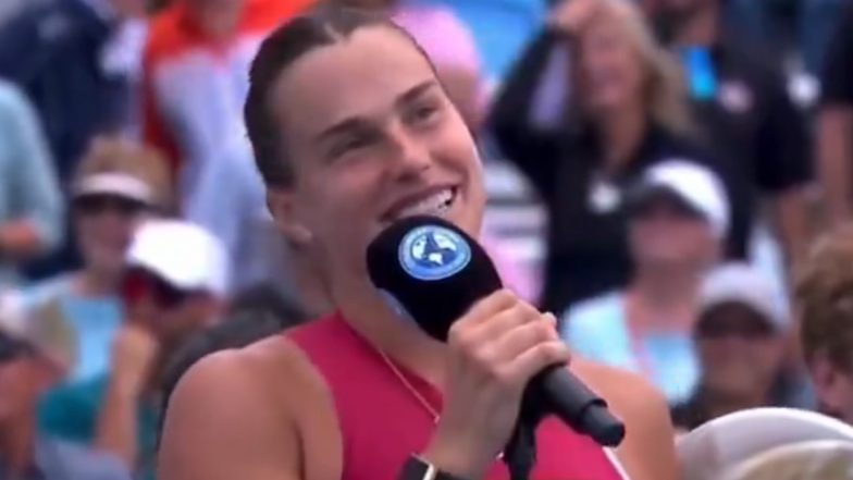 Aryna Sabalenka Accidentally Thanks 'Boyfriends' Instead of 'Boyfriend' During Winning Speech at Cincinnati Open 2024; Video Goes Viral