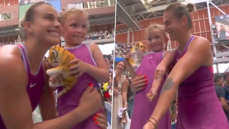 Aryna Sabalenka Shares Heartwarming Moment With a Young Fan After Second Round Win Over Lucia Bronzetti at US Open 2024, Video Goes Viral