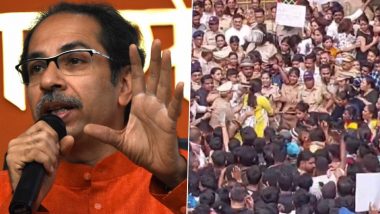 Badlapur Sexual Assault: Uddhav Thackeray Invokes Shakti Bill Amid Protests After 2 Nursery Girls Sexually Assaulted in School Bathroom, Calls for Strict Action