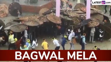 Devidhura Bagwal Mela or Uttarakhand's Stone-Pelting Festival: Know All About Bagwal Fair Held at Maa Varahi Devi Temple on Raksha Bandhan (Watch Video)