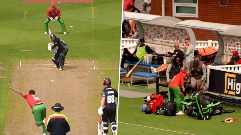 Ball Enters Kit-Bag, Gets Lost Momentarily After Lewis Goldsworthy Hits A Six During Somerset vs Leicestershire Royal London One-Day Cup 2024 Semifinal (Watch Video)