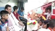 Rajasthan CM Bhajanlal Sharma Interacts With Children, Other Passengers Onboard Train to Jodhpur To Attend PM Narendra Modi&rsquo;s Address (Watch Video)