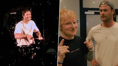 Chris Hemsworth Shows Off His Drumming Skills at Ed Sheeran’s Bucharest Concert (Watch Videos)