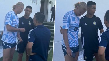 Cristiano Ronaldo Meets Erling Haaland During Training Session Ahead of 2024–25 Season, Pics Go Viral