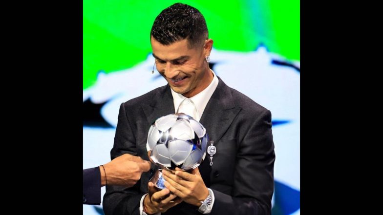 Cristiano Ronaldo Becomes First Player in History to Receive the UEFA All Time Top-Scorer Award, Achieves Feat During UEFA Champions League 2024-25 Group Stage Draw in Monaco