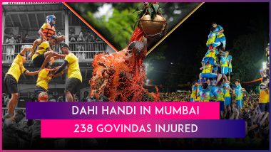 Dahi Handi 2024 Celebrated With Traditional Fervour in Mumbai, BMC Says 238 Govindas Sustain Injuries During Festival