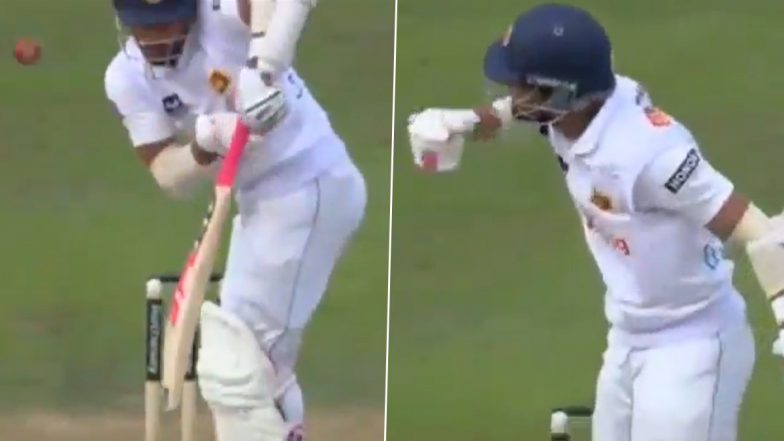 Dinesh Chandimal Retires Hurt After Suffering Blow to Thumb From Mark Wood's Fiery Delivery During ENG vs SL 1st Test 2024 (Watch Video)