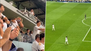 Endrick's Mother Gets Emotional As Real Madrid Fans Chant 18-Year-Old Striker's Name After His Debut Goal for Los Blancos in La Liga 2024–25 Match Against Real Valladolid, Video Goes Viral