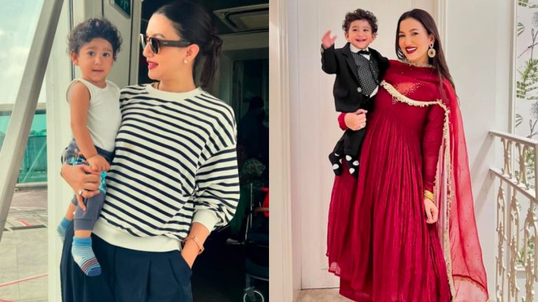 Gauahar Khan Birthday Special: 'Bigg Boss 7' Winner and Her Baby Boy Zehaan Know How To Step Out in Style; Check Adorable Pics!