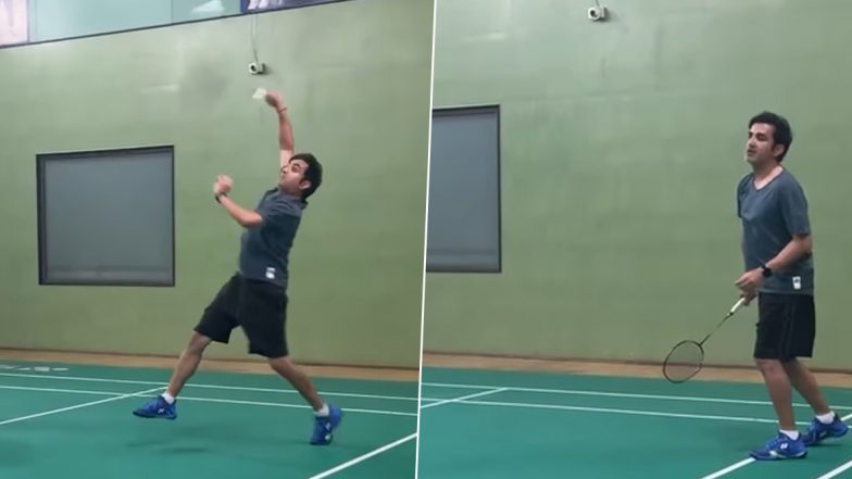 Indian Cricket Team Head Coach Gautam Gambhir Shares Video of Playing Badminton During Break After India’s Tour of Sri Lanka 2024, Writes ‘Smash Your Fears’ (Watch Video)