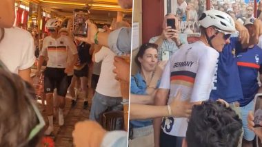 German Cyclist Nils Politt Stops at Cafe During Paris Olympics 2024 Race for Emergency Toilet Break, Video Goes Viral