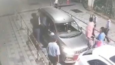 Mumbai: Man Beats Ola Driver, Smashes Him To Ground After Cab Hits His Audi Q3 in Ghatkopar, Disturbing CCTV Video Surfaces