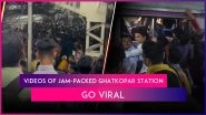 Mumbai Local Train: Videos of Jam-Packed Ghatkopar Station Go Viral After Technical Issue Disrupts Services on Central Line
