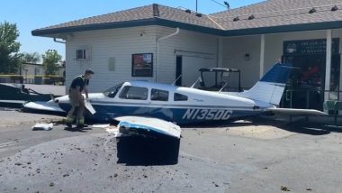 Haggin Oaks Golf Course Plane Crash: Viral Footage Shows Plane Making Emergency Landing in US Golf Course Due to Total Engine Failure After Taking Off (Watch)