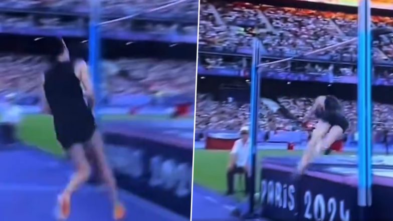 Exhausted Hamish Kerr Hilariously Leaps On the Foam Under the High Jump Bar Before Winning Gold Medal in Paris Olympics 2024, Video Goes Viral