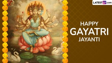 Happy Gayatri Jayanti 2024 Photos and HD Wallpapers for Free Download Online: Celebrate Shravan Gayatri Jayanti by Sharing Beautiful Wishes and Messages