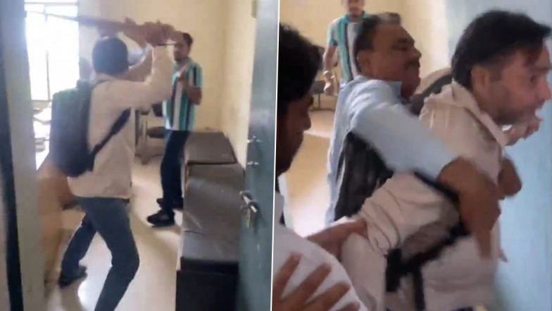 Yamunanagar: Unhappy Over Justice, Man Allegedly Assaults and Attacks Judge With Stick Inside District Court of Haryana; Video Surfaces