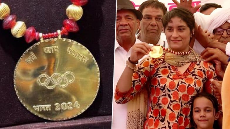 Haryana Khap Panchayat Honours Vinesh Phogat With Gold Medal on Her 30th Birthday, Pics Go Viral