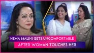 Hema Malini Gets Uncomfortable as Woman Puts Hand on Her Shoulder While Posing for a Picture