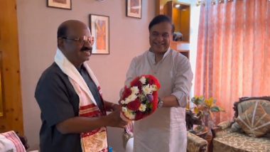 Kolkata Doctor Rape-Murder Case: Himanta Biswa Sarma Meets West Bengal Governor CV Ananda Bose, Lauds Him for 'Defending' Constitution (Watch Video)