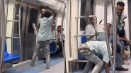 Delhi Metro Fight Video: Man Slaps Passenger With Slipper Inside Coach, Receives a Return &lsquo;Thappad&rsquo;
