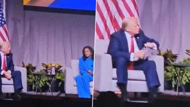 Donald Trump Stole Reporter's Water Bottle and Tightened Its Cap at NABJ Convention? Viral Video of Former US President Leaves Netizens Guessing