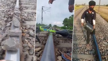 YouTuber Gulzar Sheikh Puts Random Things on Railway Tracks For Likes and Views, Viral Video Raises Safety Concern Amid Train Derailments