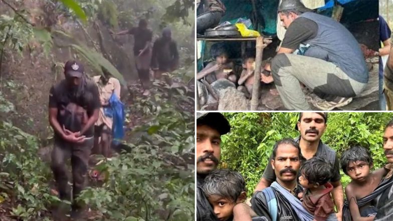 Wayanad Landslide: Rescue Teams Save 4 Toddlers Hiding in Forest Cave in 8-Hour Mission (See Pics and Video)