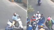 Bengaluru Cop Risks Life to Nab Thief, Dramatically Clings to Moving Bike; Video Goes Viral