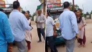 Hapur Cop Abuses Woman Passenger, Slaps Her and Brandishes Pistol After E-Rickshaw Brushes Past His Car; Suspended After Video Goes Viral