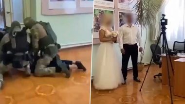 Russian Groom Attacks Passerby, Stabs Him Several Times in Chest During Wedding Ceremony; Arrested (Watch Video)