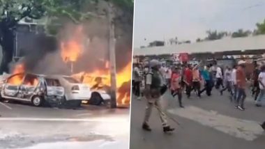 Udaipur Violence: City on Edge After Muslim Boy Stabs Hindu Classmate; Right-Wing Groups Engage in Stone-Pelting and Arson (Watch Videos)