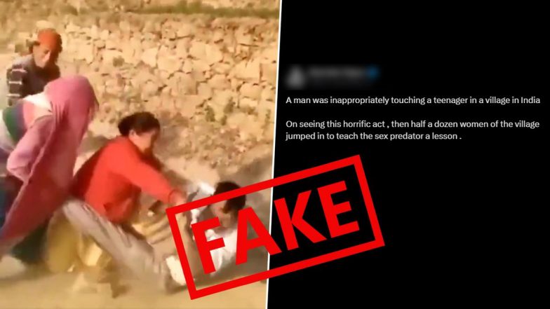 Man Thrashed With Sticks and Bricks for Sexually Assaulting Teen? Old Video of Brawl From Himachal Pradesh’s Mandi Goes Viral With Misleading Claim