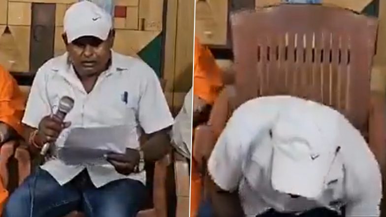 Sudden Death of CK Ravichandran Caught on Camera in Bengaluru: Congress Leader Collapses and Dies of Heart Attack While Addressing Press Conference; Disturbing Video Surfaces