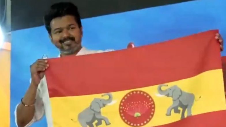 TVK Flag Unveiled: Actor Vijay Unveils His Party Tamilaga Vettri ...