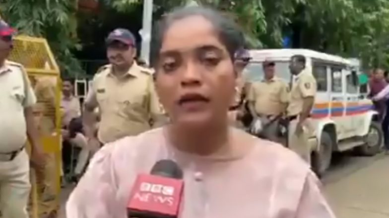 ‘Aapka Rape Hua Hai Kya...’: Journalist Mohini Jadhav Accuses Waman Mhatre of Using Offensive Language With Her in Badlapur, Shiv Sena Leader Refutes Allegation (Watch Videos)