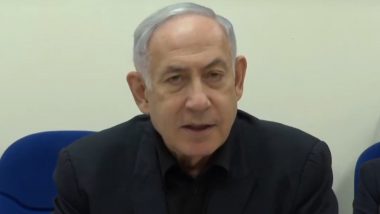 ‘Whoever Hurts Us, We Hurt Him’, Says Benjamin Netanyahu After Hezbollah Launches Barrage of Drones and Rockets Targeting Israel (Watch Video)