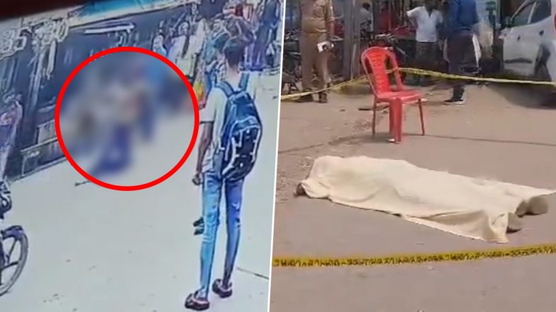 Etawah Shocker: Man Stabs Brother-In-Law to Death in Broad Daylight in UP Over Marriage Dispute, Disturbing Video Surfaces