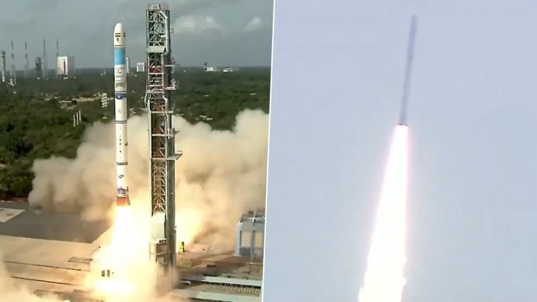 ISRO Successfully Launches Third and Final Developmental Flight of SSLV-D3-EOS8 Mission From Andhra Pradesh (Watch Video)