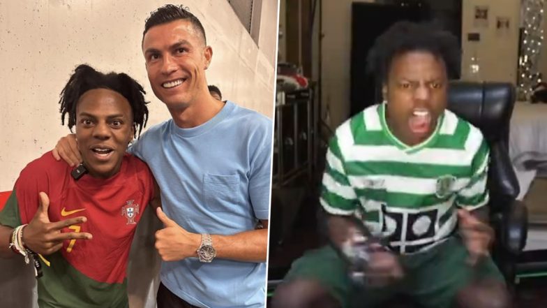 Cristiano Ronaldo Surpasses IShowSpeed on YouTube! Streamer Crashes His Set Up After CR7 Channel Hits Over 28 Million Subscribers (Watch Video)