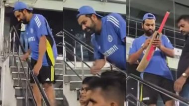 Rohit Sharma Clicks Pictures With Local Fans and Signs Jersey at the R Premadasa Stadium Ahead of IND vs SL 1st ODI 2024 Match (Watch Video)