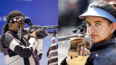 Sift Kaur Samra and Anjum Moudgil at Paris Olympics 2024, Shooting Free Live Streaming Online: Know TV Channel and Telecast Details for Women’s 50 m Rifle 3 Positions Qualification Round