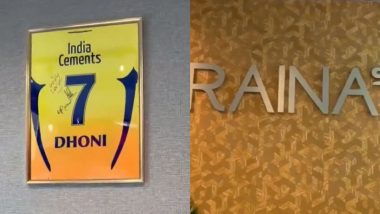 MS Dhoni’s Autographed Chennai Super Kings Jersey Spotted at Suresh Raina’s Restaurant in Amsterdam, Video Goes Viral