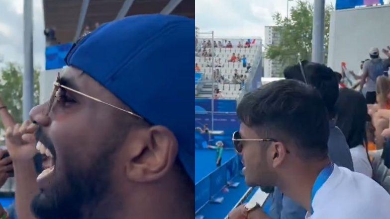 Satwiksairaj Rankireddy, Chirag Shetty Attend India vs Australia Hockey Match at Paris Olympics 2024 (Watch Video)