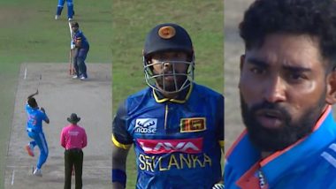 Mohammed Siraj Involved in Heated Verbal Exchange With Kusal Mendis During IND vs SL 3rd ODI 2024 Match (Watch Video)