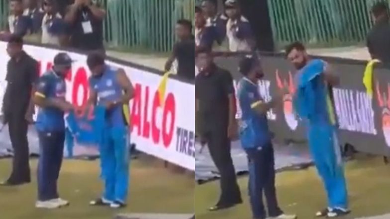 Virat Kohli Gifts Signed Jersey to Kusal Mendis in a Humble Gesture After IND vs SL 3rd ODI 2024 Match, Video Goes Viral