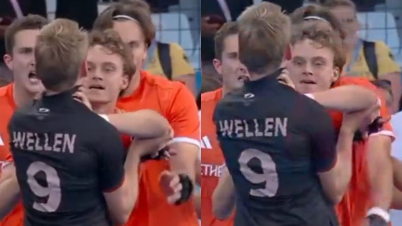 Post-Match Scuffle Breaks Out Between Dutch and German Players As Netherlands Wins Gold in Men’s Hockey at Paris Olympics 2024 (Watch Video)